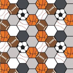 ALL STAR SPORTS FROM CAMELOT FABRICS HEXAGONS