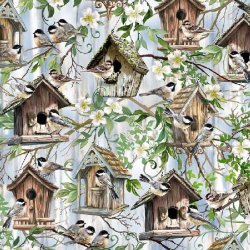 BIRDHOUSE BLOOM BY DONA GELSINGER FROM TIMELESS TREASURES