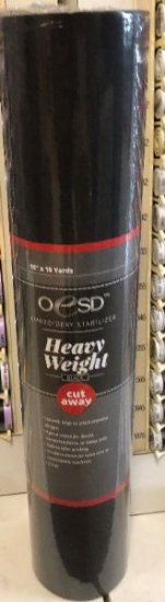 OESD EMBROIDERY STABILIZER - HEAVY WEIGHT- BLACK