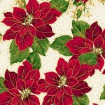 LAVISH POINSETTIAS FROM QT FABRICS