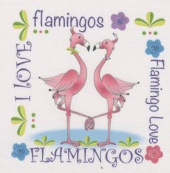 FLAMINGO ART PANEL FROM JODY HOUGHTON DESIGNS