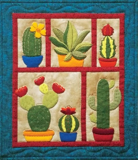 SUCCULENTS WOOL & COTTON WALL QUILT RACHEL\\\'S OF GREENFIELD