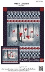 WINTER CARDINALS PATTERN FROM CASTILLEJA COTTON