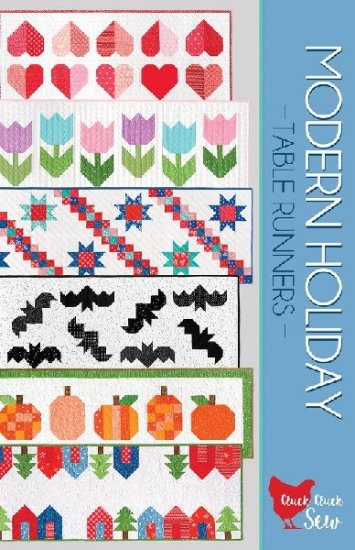 MODERN HOLIDAY TABLE RUNNERS PATTERN FROM CLUCK CLUCK SEW
