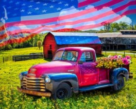 AMERICAN COUNTRY TRUCK PANEL FROM DAVID TEXTILES