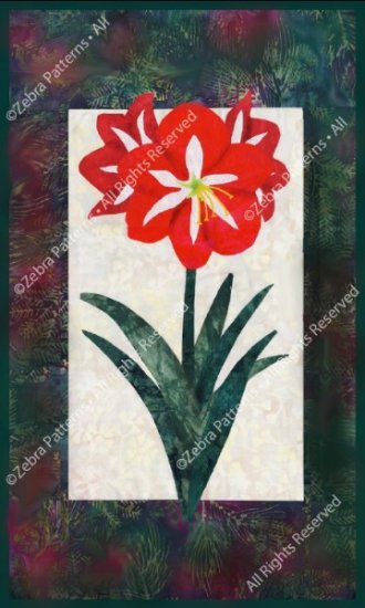 ZEBRA PATTERN FLORAL COLLECTION 3 AMARYLLIS