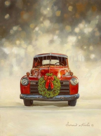 RED TRUCK CHRISTMAS CARDS FROM BONNIE MOHR