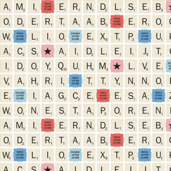 SCRABBLE BY HASBRO FROM CAMELOT FABRICS