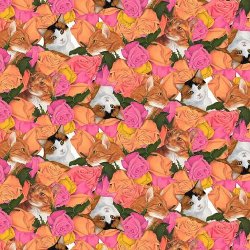 WHISKERS AMONG PETALS BY MARDELL SCHUSTER FOR BLANK QUILTING