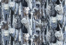 WHITE MAGIC WOLVES FROM DAVID TEXTILES