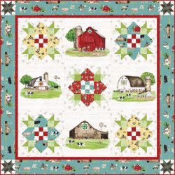 SPRING BARNS QUILT KIT FROM RILEY BLAKE