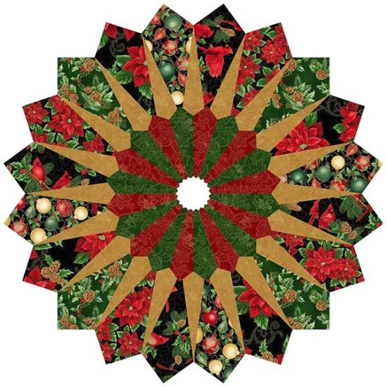 DRESDEN TREE SKIRT KIT FROM HOFFMAN FABRICS