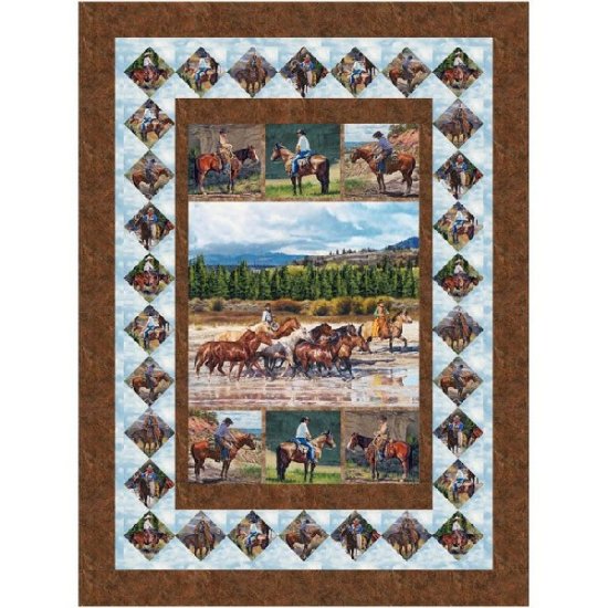 HORSE ROUND UP PATTERN BYDiane McGregor FOR NORTHCOTT