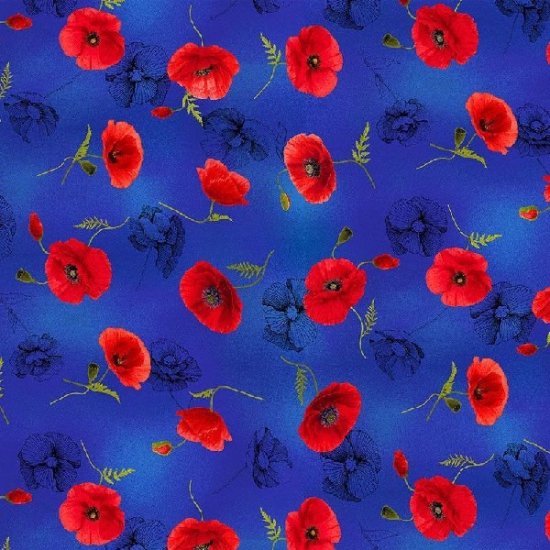 SUNSET POPPY POPPIES BY CHONG-A HWANG FROM TIMELESS TREASURES