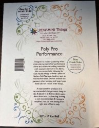 SEW-MINI THINGS - EMBROIDERY BACKING - POLY PRO PERFORMANCE
