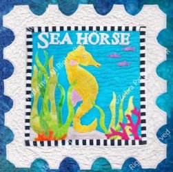 SEA HORSE APPLIQUE STAMP FROM ZEBRA PATTERNS