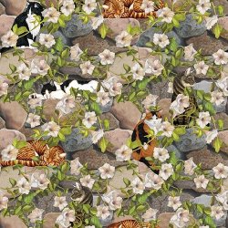 WHISKERS AMONG PETALS BY MARDELL SCHUSTER FOR BLANK QUILTING