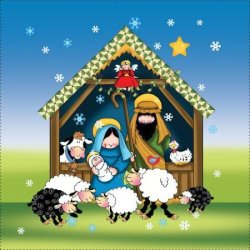 NATIVITY FABRIC ART PANEL FROM JODY HOUGHTON DESIGNS