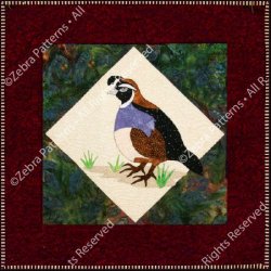 ZEBRA PATTERN BIRDS 2 COLLECTION QUAIL