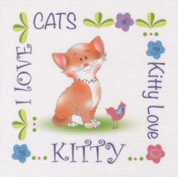 CAT ART PANEL FROM JODY HOUGHTON DESIGNS