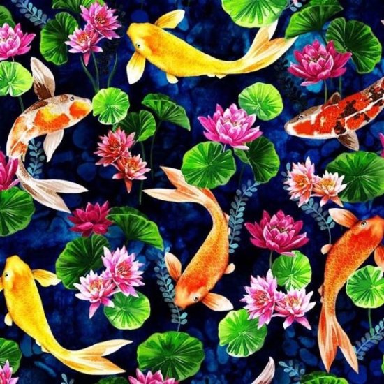 KOI POND BY MARSHA EVANS MOORE FROM MICHAEL MILLER FABRICS