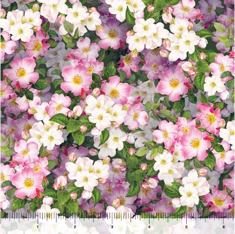 HUMMINGBIRD GARDEN from QT FABRICS - PACKED FLORAL