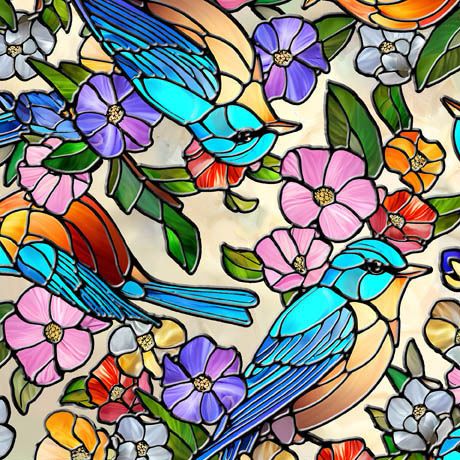 SUNLIT BIRDS from QT FABRICS