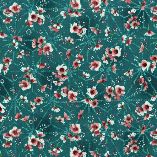 SERENE SPRING from RJR FABRICS - PINK BLOSSOMS