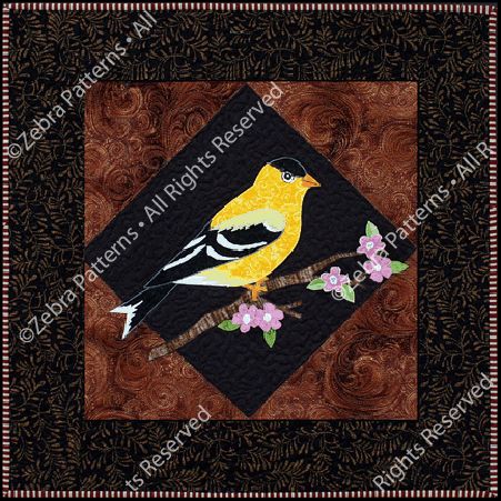 ZEBRA PATTERN BIRDS COLLECTION GOLDFINCH