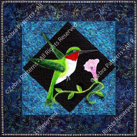 ZEBRA PATTERN BIRDS COLLECTION HUMMINGBIRD