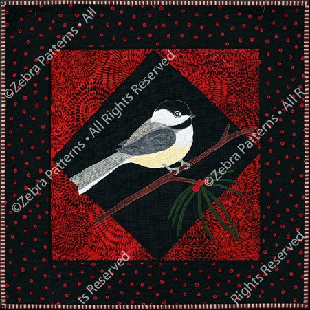 ZEBRA PATTERN BIRDS COLLECTION CHICKADEE