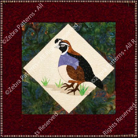 ZEBRA PATTERN BIRDS 2 COLLECTION QUAIL