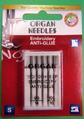 ORGAN Clover Best Premium Machine Needles EMBROIDERY ANTI-GLUE