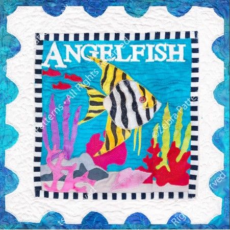 ANGELFISH APPLIQUE STAMP FROM ZEBRA PATTERNS