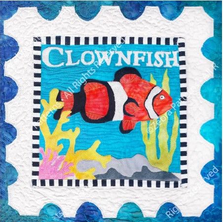 CLOWNFISH APPLIQUE STAMP FROM ZEBRA PATTERNS