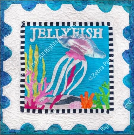 JELLYFISH APPLIQUE STAMP FROM ZEBRA PATTERNS