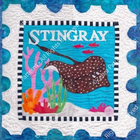 STINGRAY APPLIQUE STAMP FROM ZEBRA PATTERNS