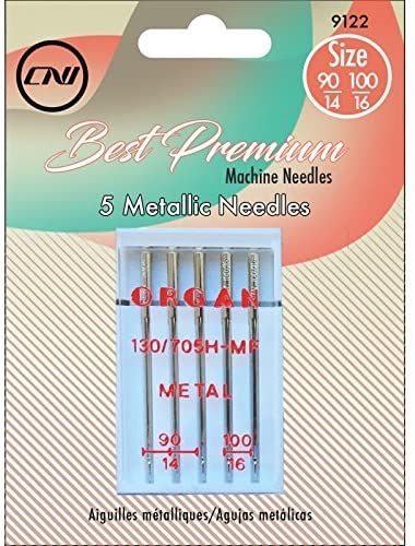 ORGAN Best Premium Machine Needles METAL (METALLIC) Assortment