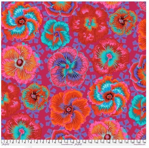 FLOATING HIBISCUS by PHILIP JACOBS KAFFE FASSETT FREE SPIRIT